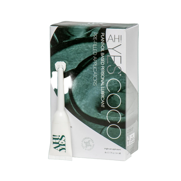 AH! YES COCO 6 pack of applicators. Coconut oil lubricant for soothing relief from vaginal dryness