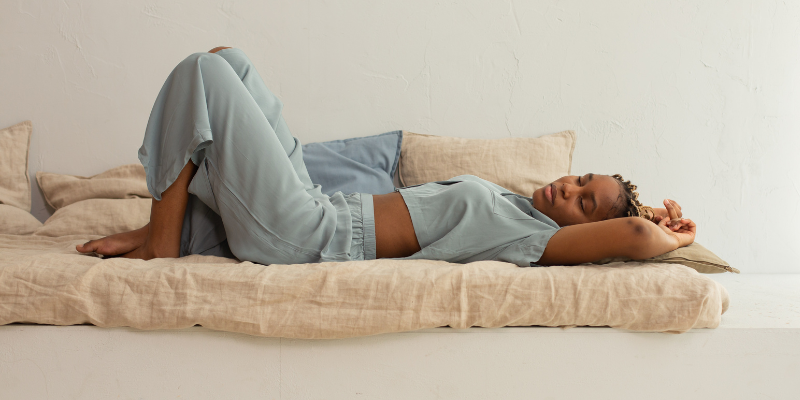 Young women lying down relaxing