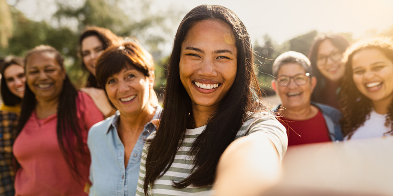 Smiling healthy woman