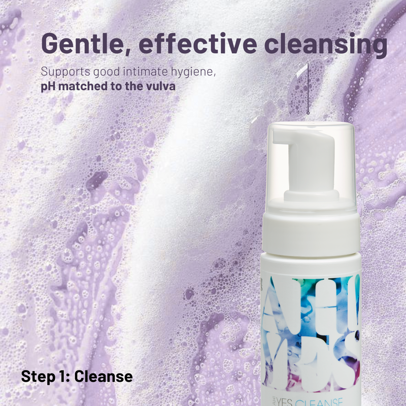 AH! YES CLEANSE certified organic intimate wash for gentle effective cleansing